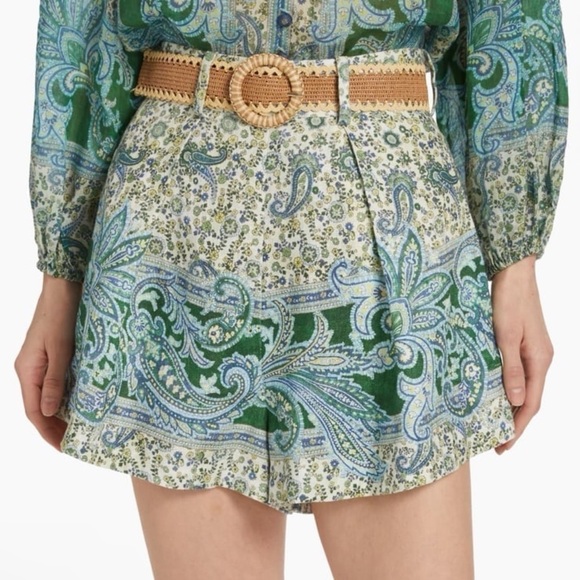 Zimmermann  Ottie Tuck Linen Shorts - Picture 2 of 7